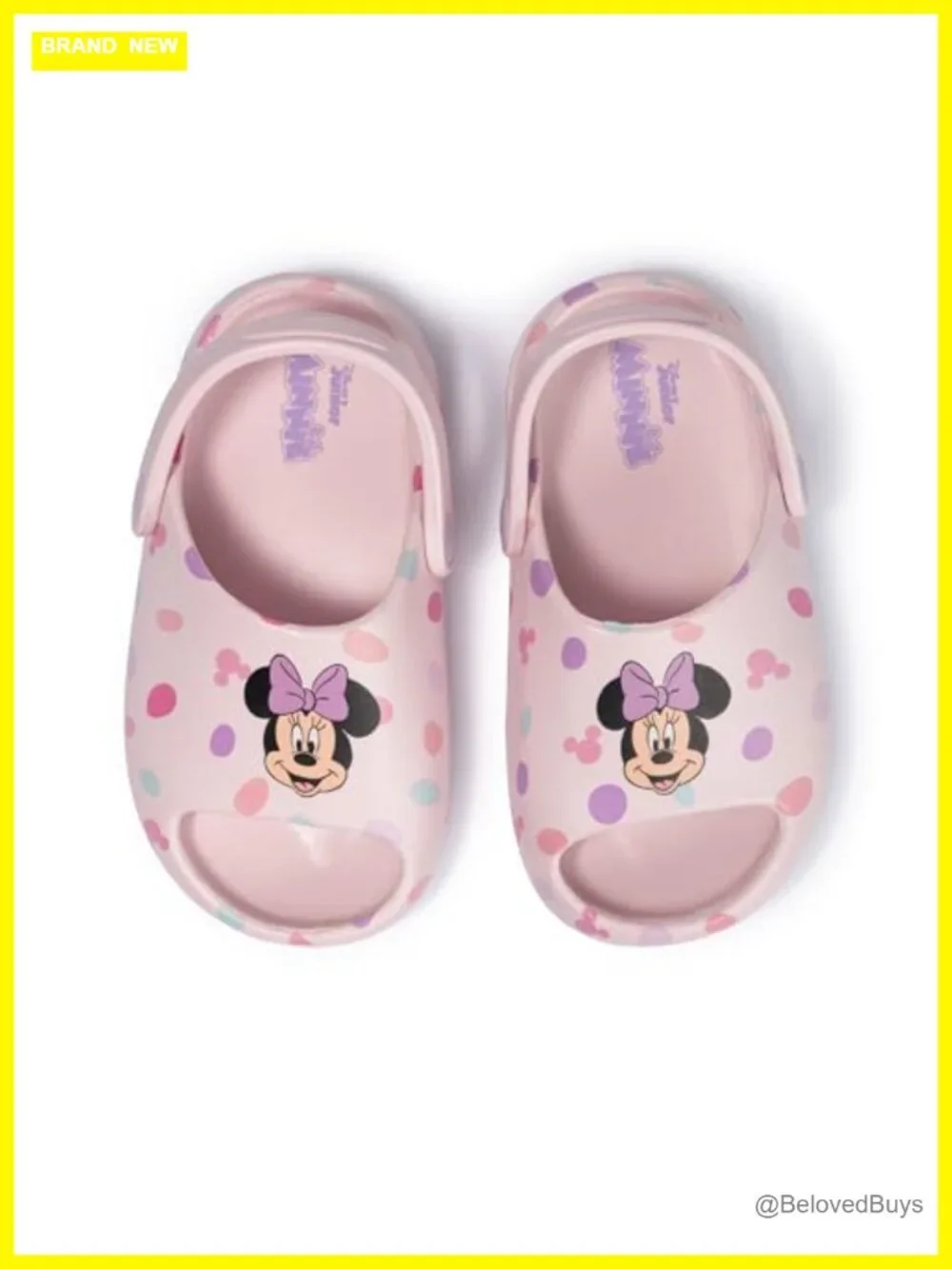 Disney Minnie Mouse Kids Water Shoes Quick-Dry Clogs Slip-On Toddler Girls